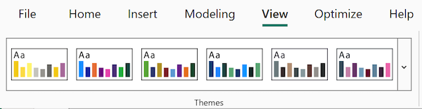 Export theme from View menu