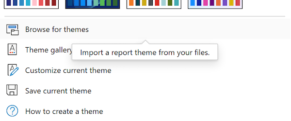 Browse for themes in Power BI Desktop