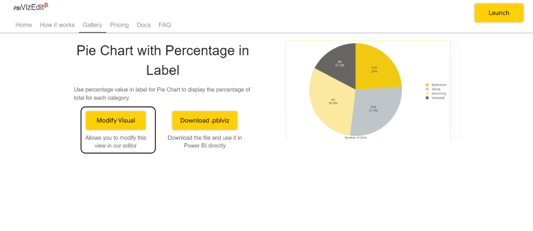 Pie Chart with Percentage in Label