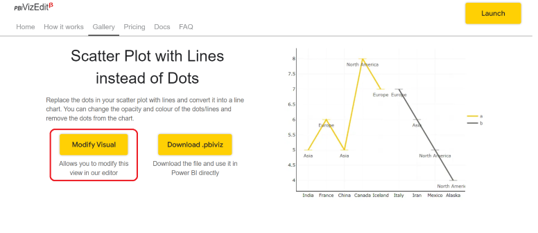 Scatter Plot with Lines instead of Dots