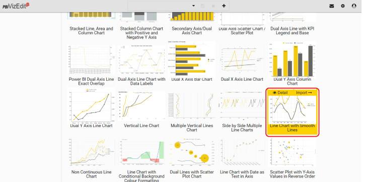 Create Line Chart with Smooth Lines Visual for Power BI