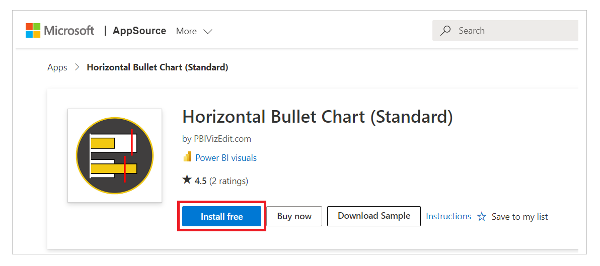 Horizontal Bullet Chart